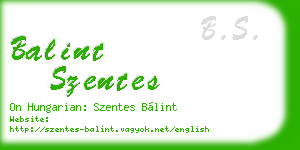 balint szentes business card